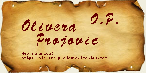 Olivera Projović vizit kartica